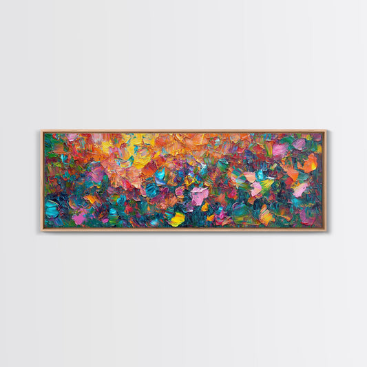Abstract Painting Print of Wildflowers, Impasto, Textured appearance vintage style Wild Flowers Painting, Floral / Botanical Wall Art, Eclectic home Decor