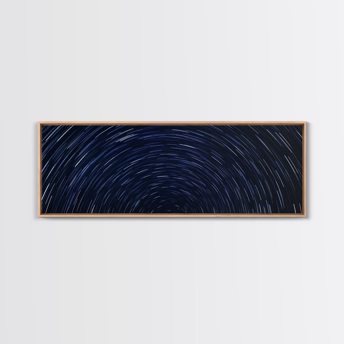 Spiral Of Stars Framed Canvas Print, Timelapse Photography Style Print, Oversized Living Room Decor