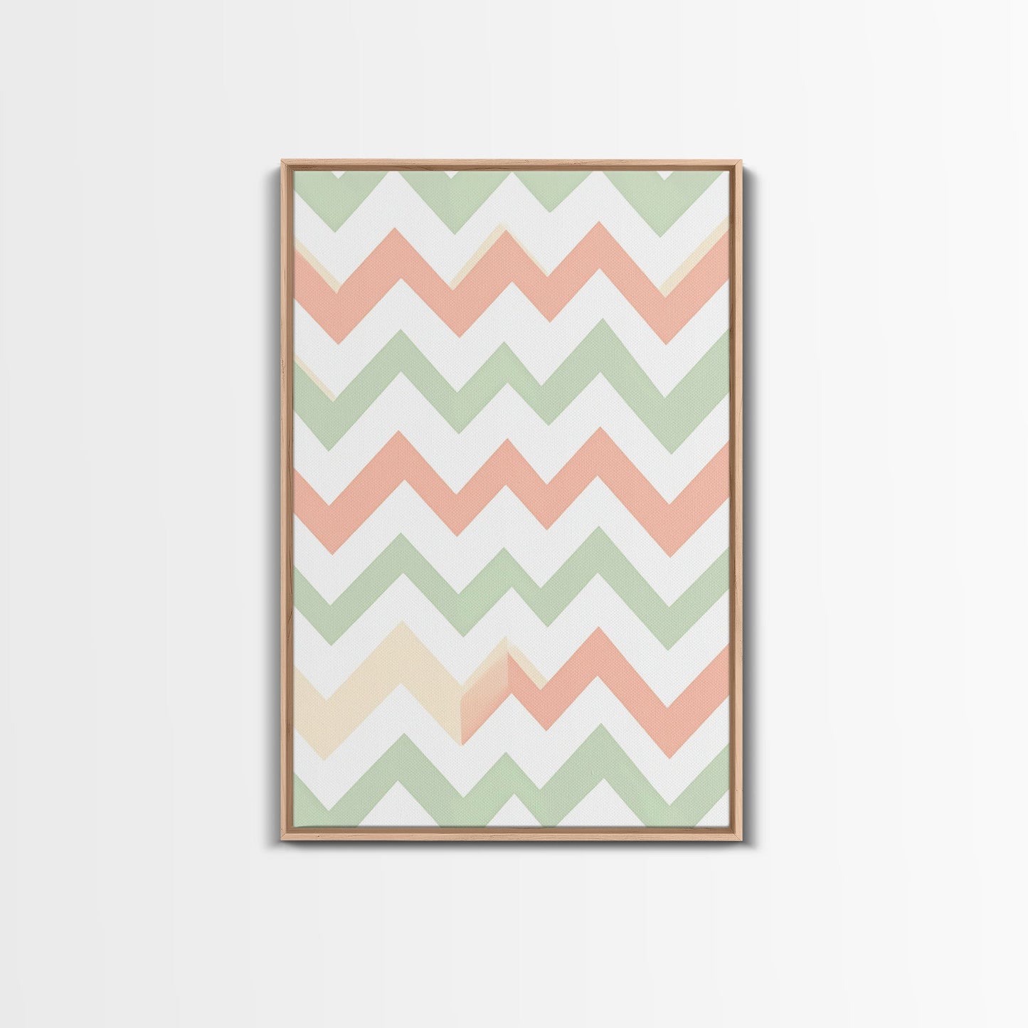 Pastel Chevron Zig Zag Pattern Wall Art, Mid Century Modern Boho Style Home Decor, Living Room Wall Hanging