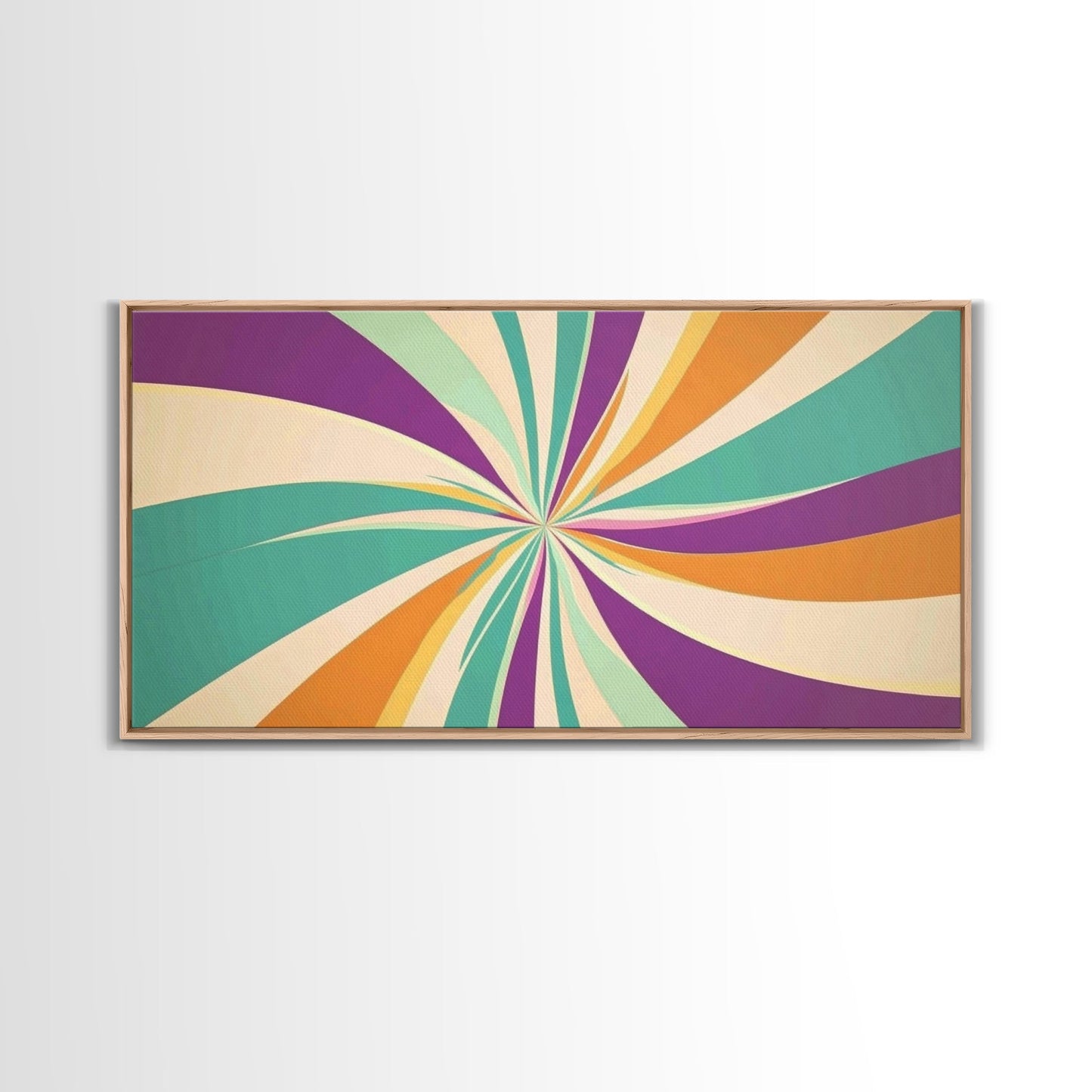 NuevArt Framed Canvas Print Wall Art MCM Mid Century Modern Canvas Print Abstract Shapes Illustration Mid Century Modern Wall Art