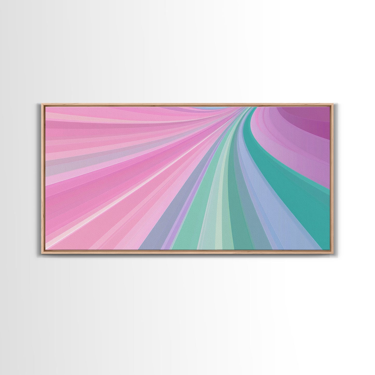 Pink and Green MCM Mid Century Modern Abstract Wall Art, 1950s Art, Retro Home Decor