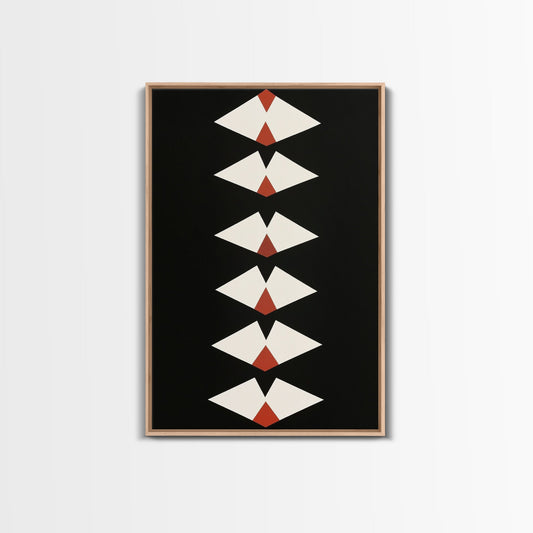 Retro Mid-Century Modern Diamond Art Canvas Print, MCM Style Home Decor