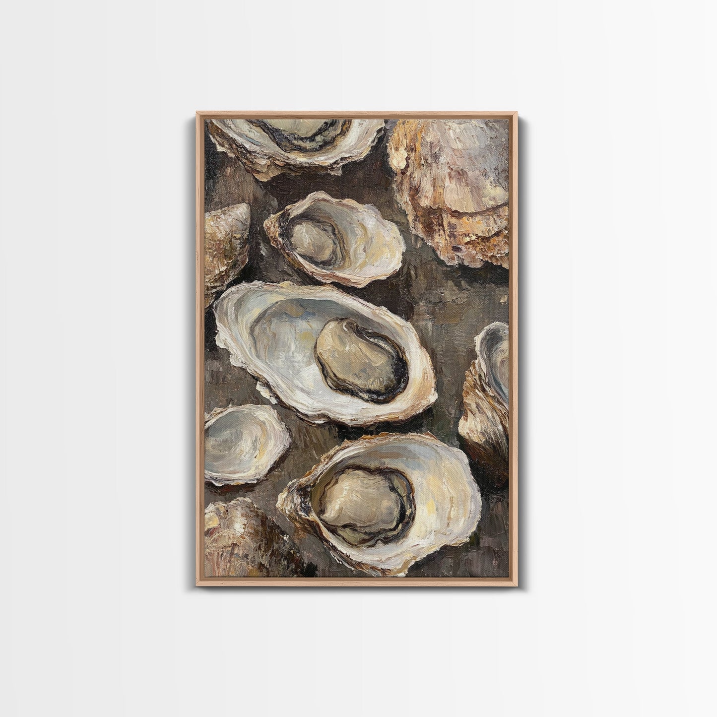 Oyster Painting Print, Oyster Shell Painting, Oyster Art, Kitchen Food Wall Art, Kitsch Kitcen Decor, Eclectic Home Decor, Kitchen decoration