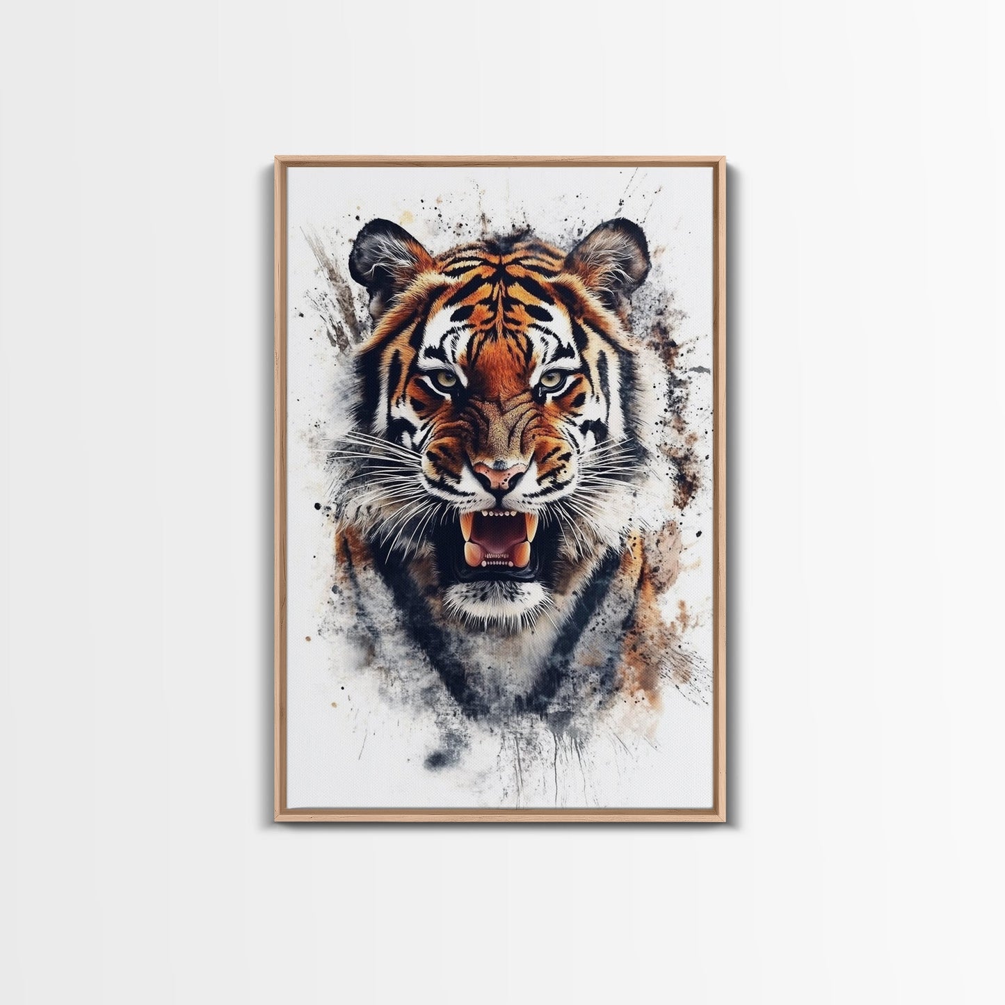 Tiger Canvas Print - Animal Canvas Art - Animal Canvas Art - Man Cave Art - Tiger Portrait - Tiger Painting - Man Cave Decoration - Gift For Him