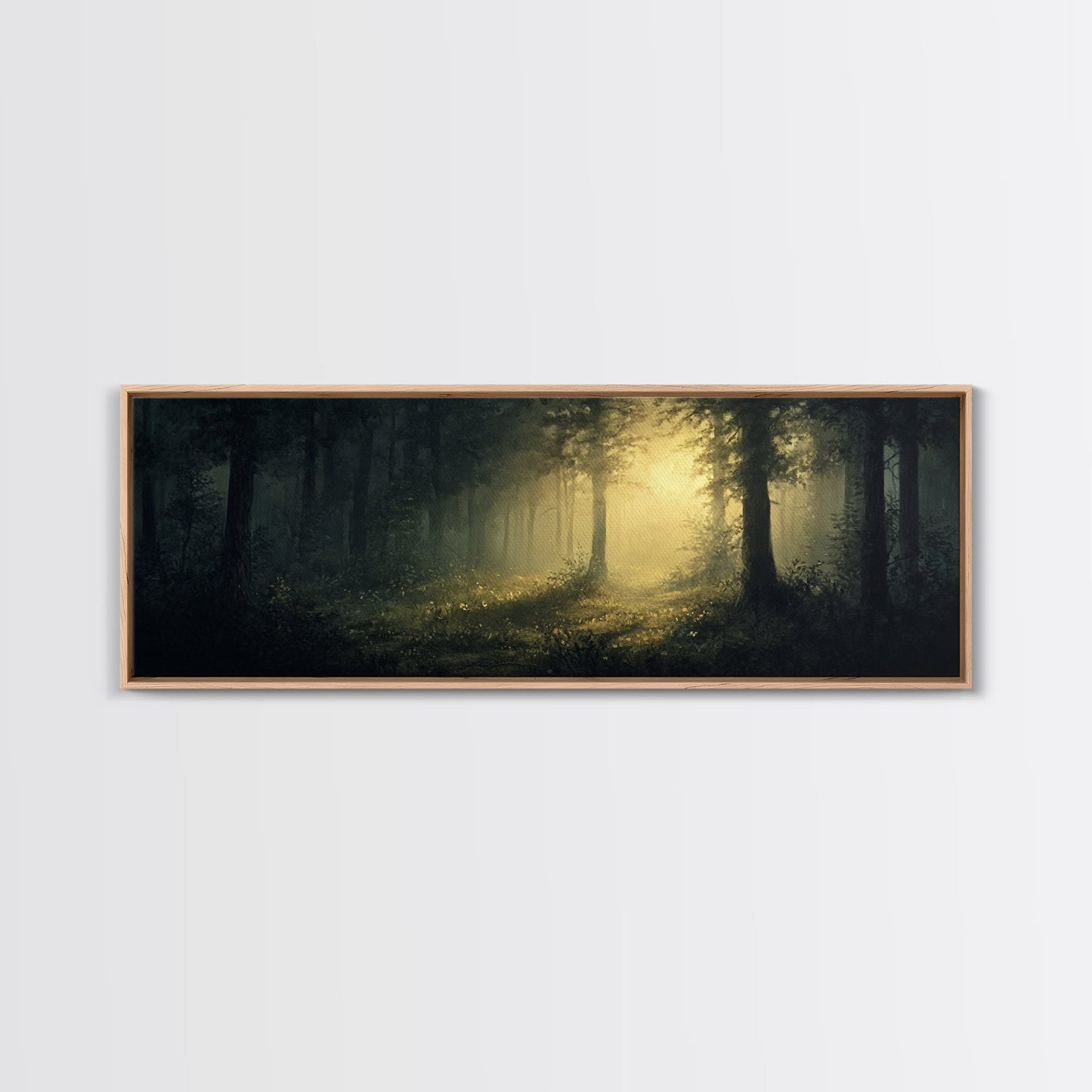 Mystical Forest Fantasy Wall Art, Canvas print, Fantasy Painting, Dark Fantasy Art, Mythical Fantasy Art, Panoramic Wall Decor