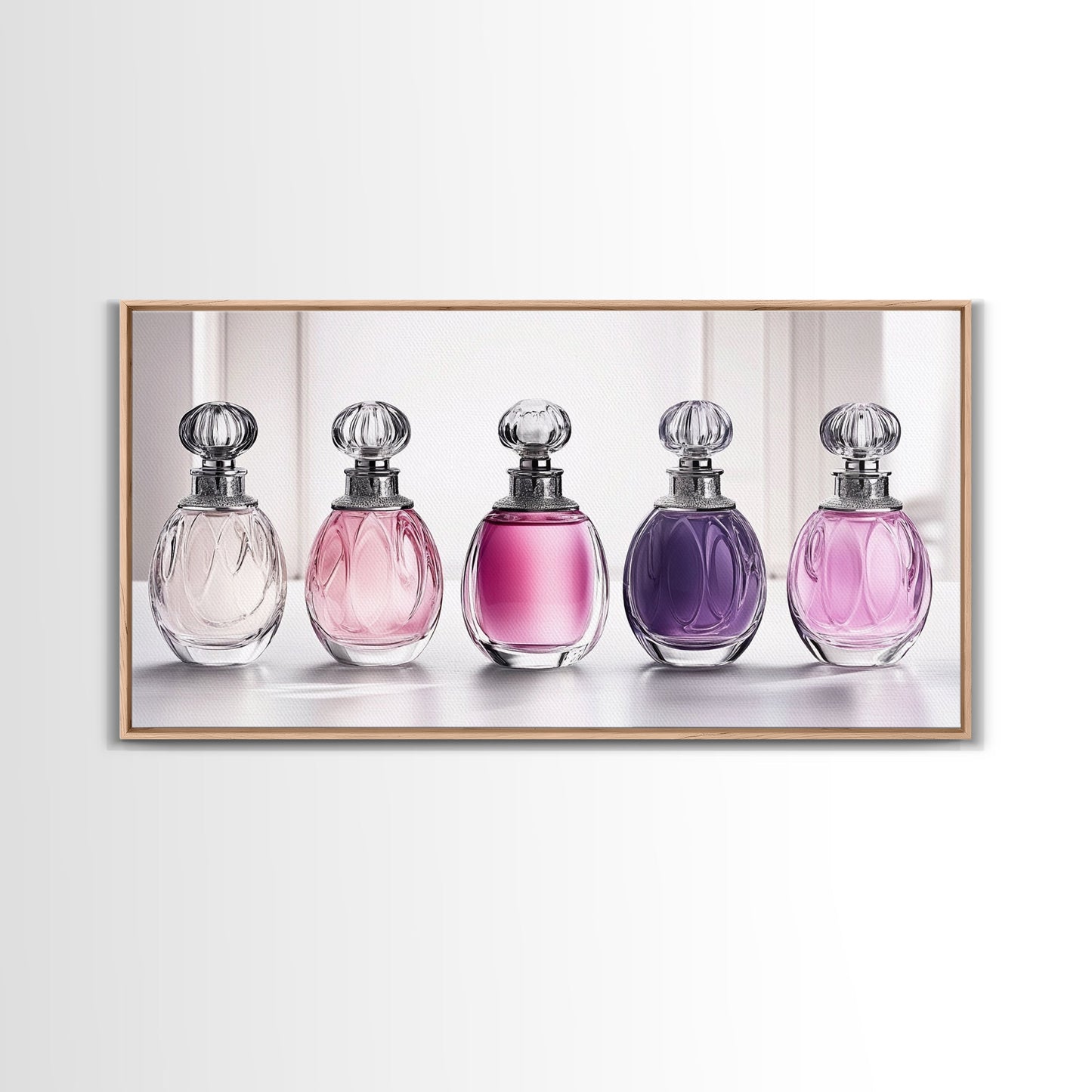 Perfume Bottles Canvas Print, Preppy Dorm Room Decor, Perfume Bottles Painting, Girl's Room Art, Gift For Her, Gift For Daughter or Mom