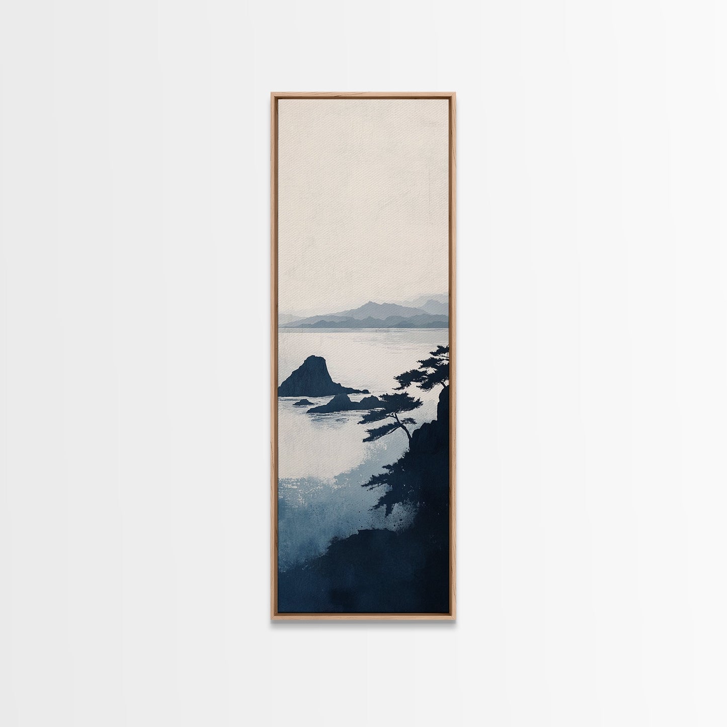 Ocean Cliff Horizon Canvas Print Nautical Wall Art Minimalist Decor Seascape Art Bedroom or Living Room Rustic Coastal Piece