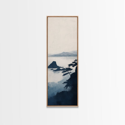 Ocean Cliff Horizon Canvas Print Nautical Wall Art Minimalist Decor Seascape Art Bedroom or Living Room Rustic Coastal Piece