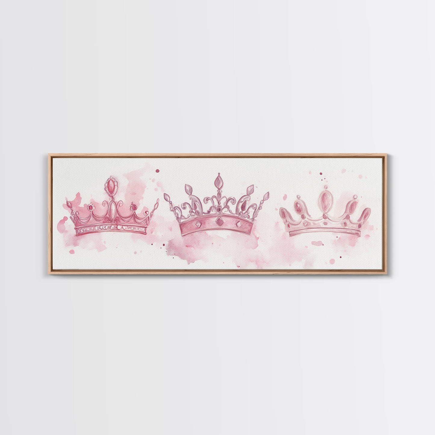 Crown Jewels Canvas Print Victorian Art Nouveau Print Pink Wall Art Bedroom Decor Light Pink Wall Art Feminine Glam Decor Gift