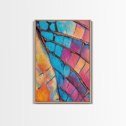Abstract texture, pink abstract art, teal wall art, mosaic wall art, framed canvas print, geometric wall art, colorful home decor