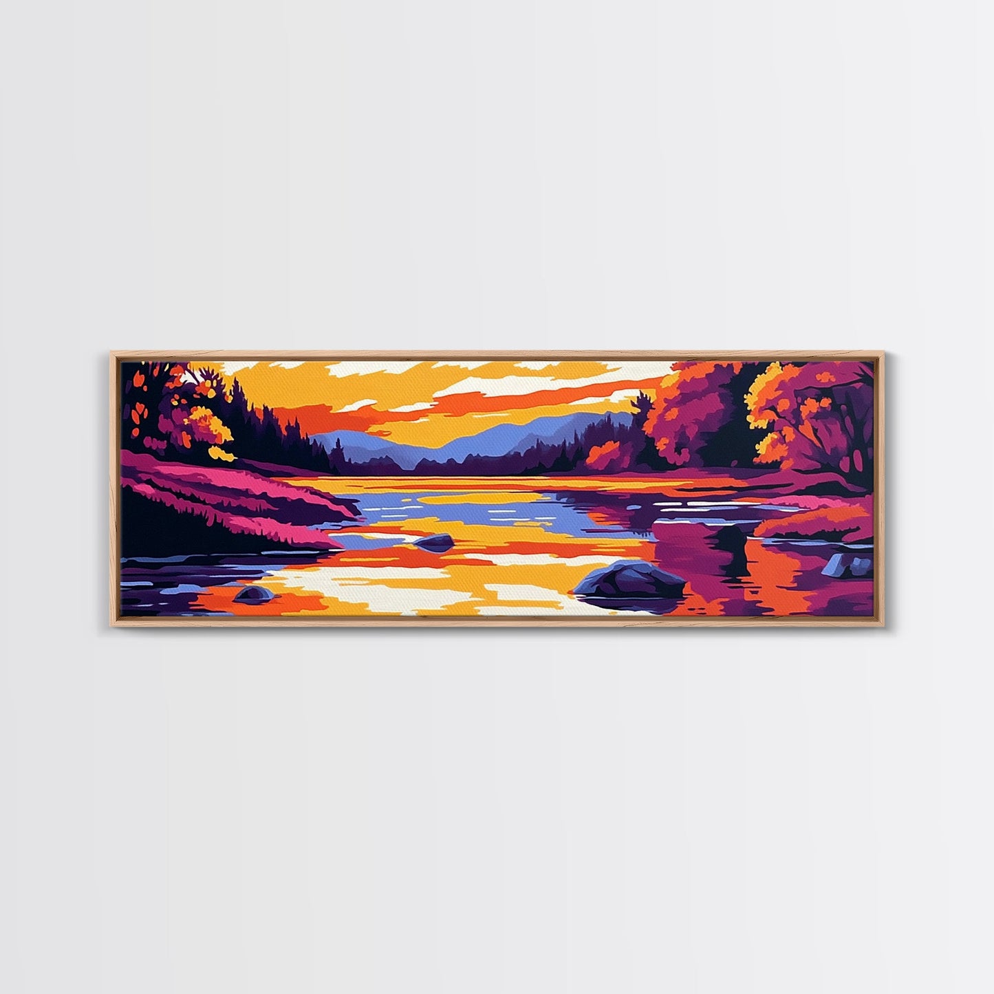 Cliffside Sunset, Dramatic Coast, Serene Waters, Canvas Print, Nature Wall Art, Vibrant Landscape, Boho Decor, Relaxing Atmosphere