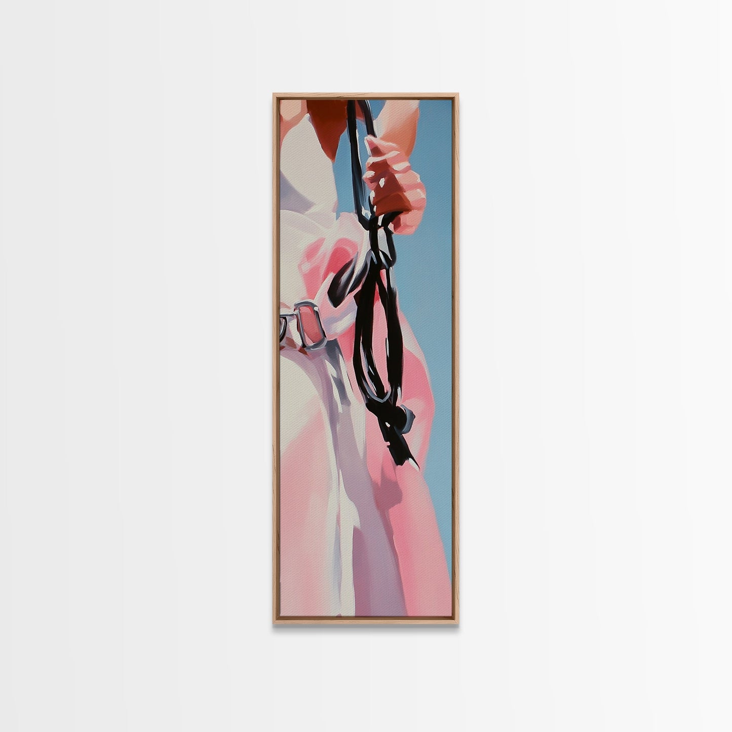 Equestrian Detail, Horse Art, Rustic Wall Decor, Western Aesthetic, Framed Canvas Print, Farmhouse Style, Horse Painting, Entryway Art