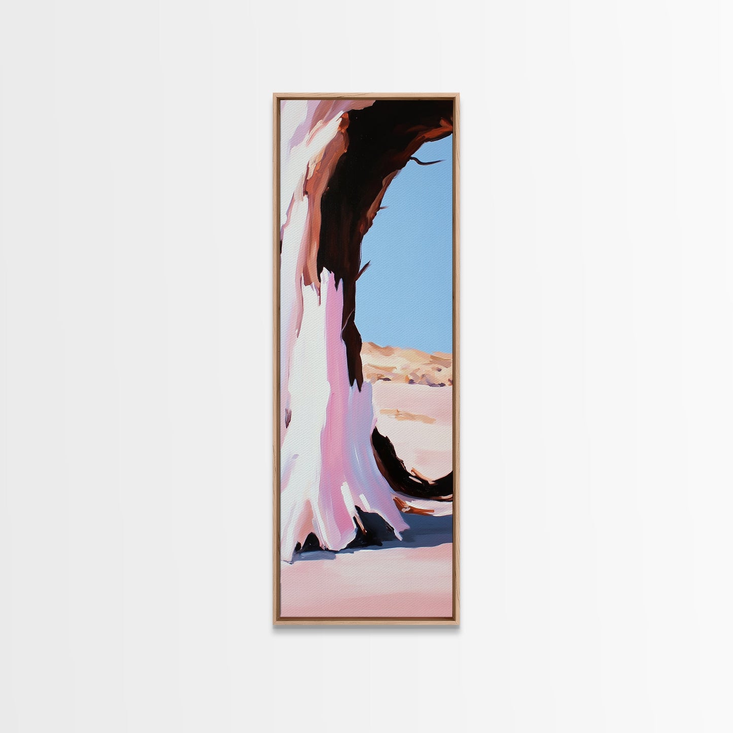 Desert Arch, Pink Sand, Minimalist Landscape, Framed Canvas Print, Boho Wall Art, Southwest Decor, Living Room Art, Nature Inspired
