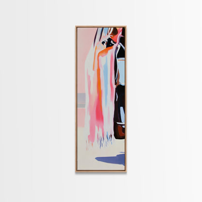 Vibrant Textures, Abstract Fashion Art, Bold Color Splashes, Modern Aesthetic, Trendy Wall Decor, Artistic Expression, Framed Canvas Print