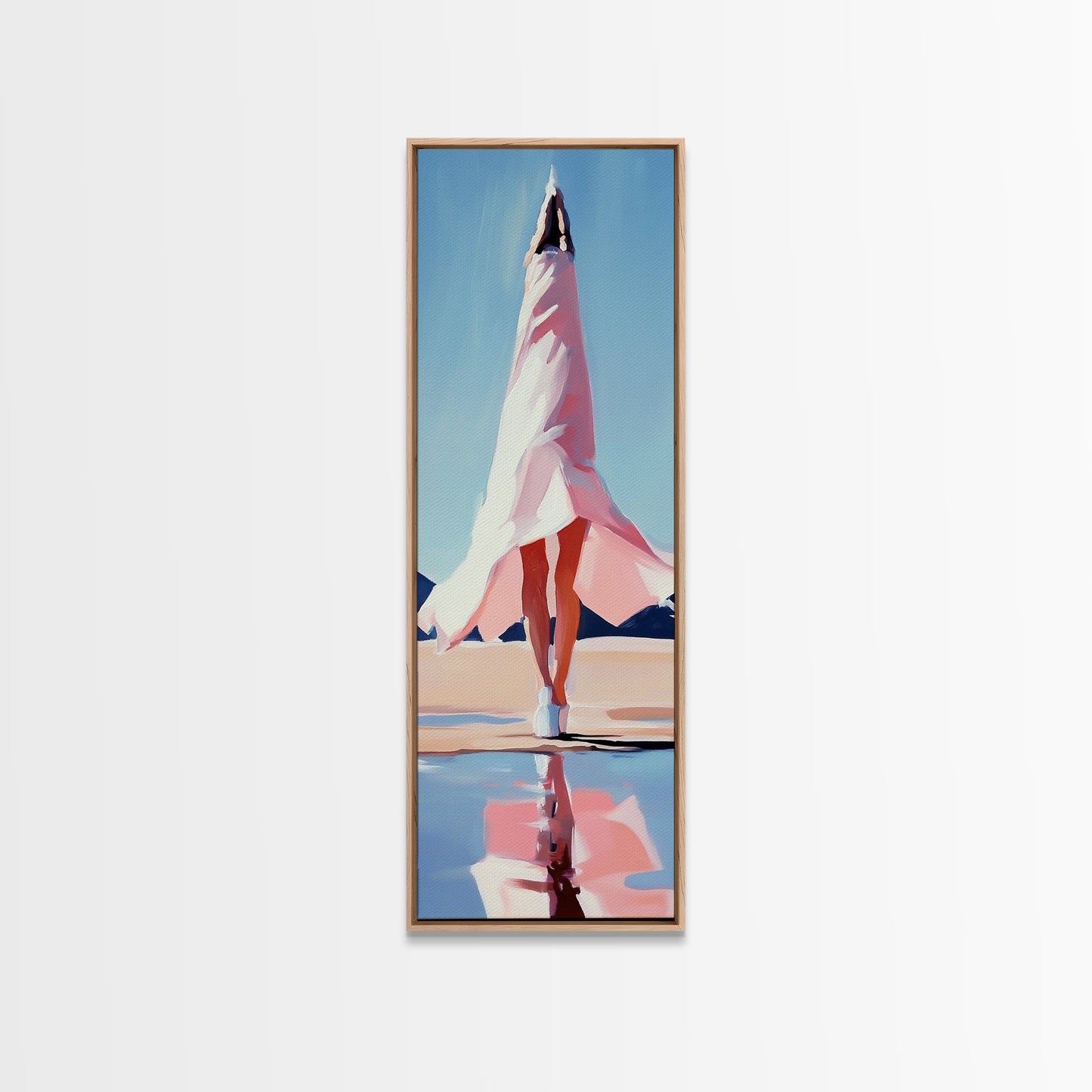 Serene Reflection, Minimalist Art, Boho Home Decor, Canvas Print, Living Room Wall Art, Modern Landscape, Beach House Aesthetic