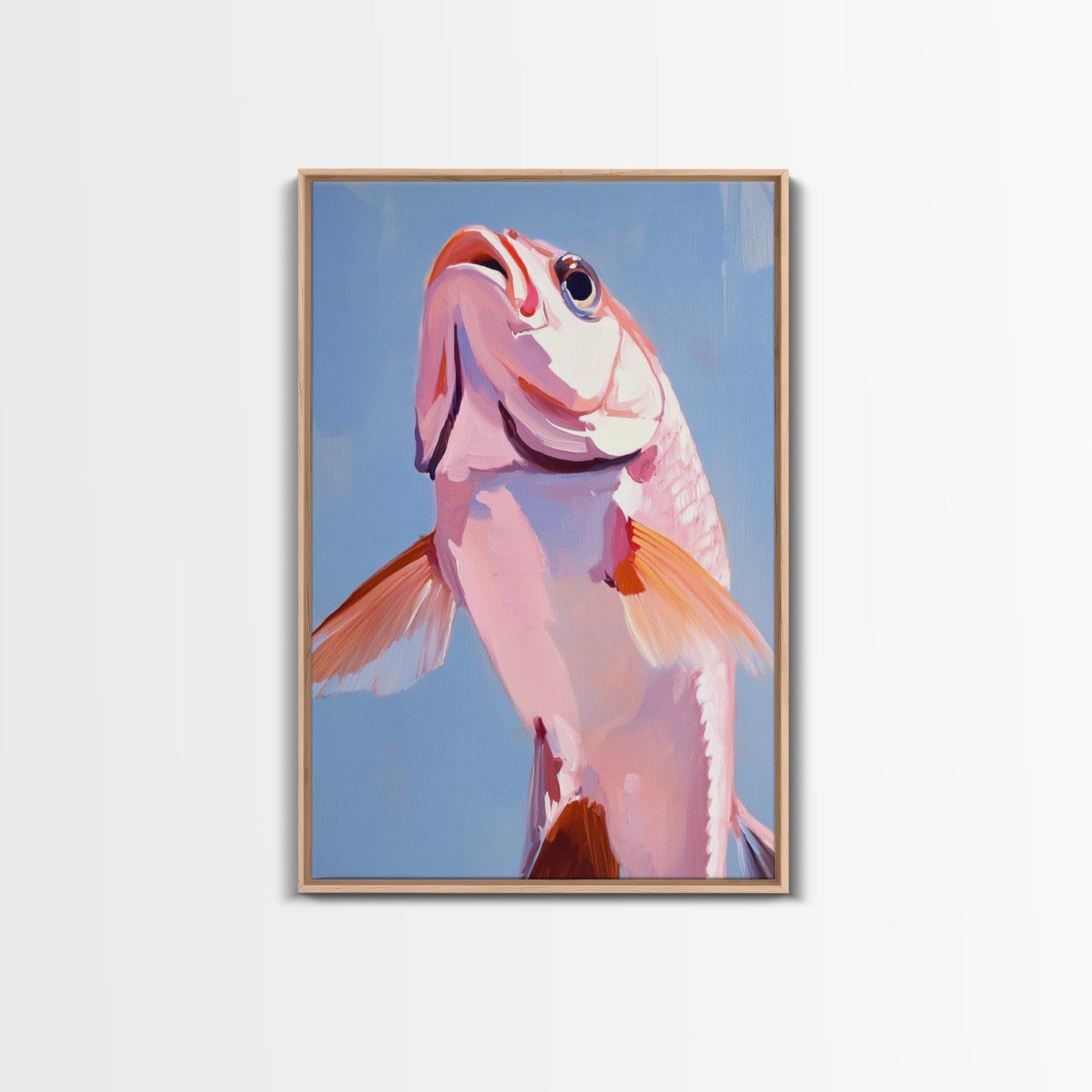 Redfish, Fishing Art, Coastal Decor, Nautical Wall Art, Framed Canvas Print, Beach House Art, Sport Fishing, Ocean Aesthetic