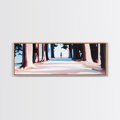 Forest Walk, Nature Landscape, Tranquil Wall Art, Canvas Print, Serene Woodland Painting, Nature Art, Bedroom Decor, Landscape Art