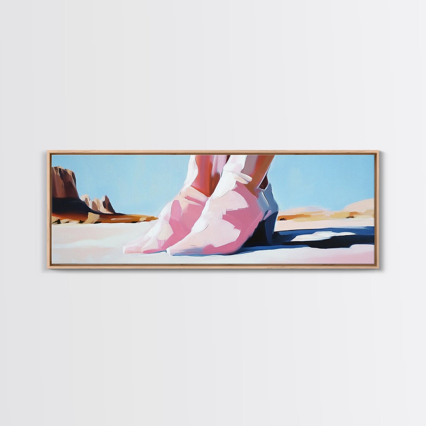 Steps, Western Art, Desert Landscape, Canvas Print, Modern Southwest Decor, Minimalist Desert Painting, Living Room Wall Art