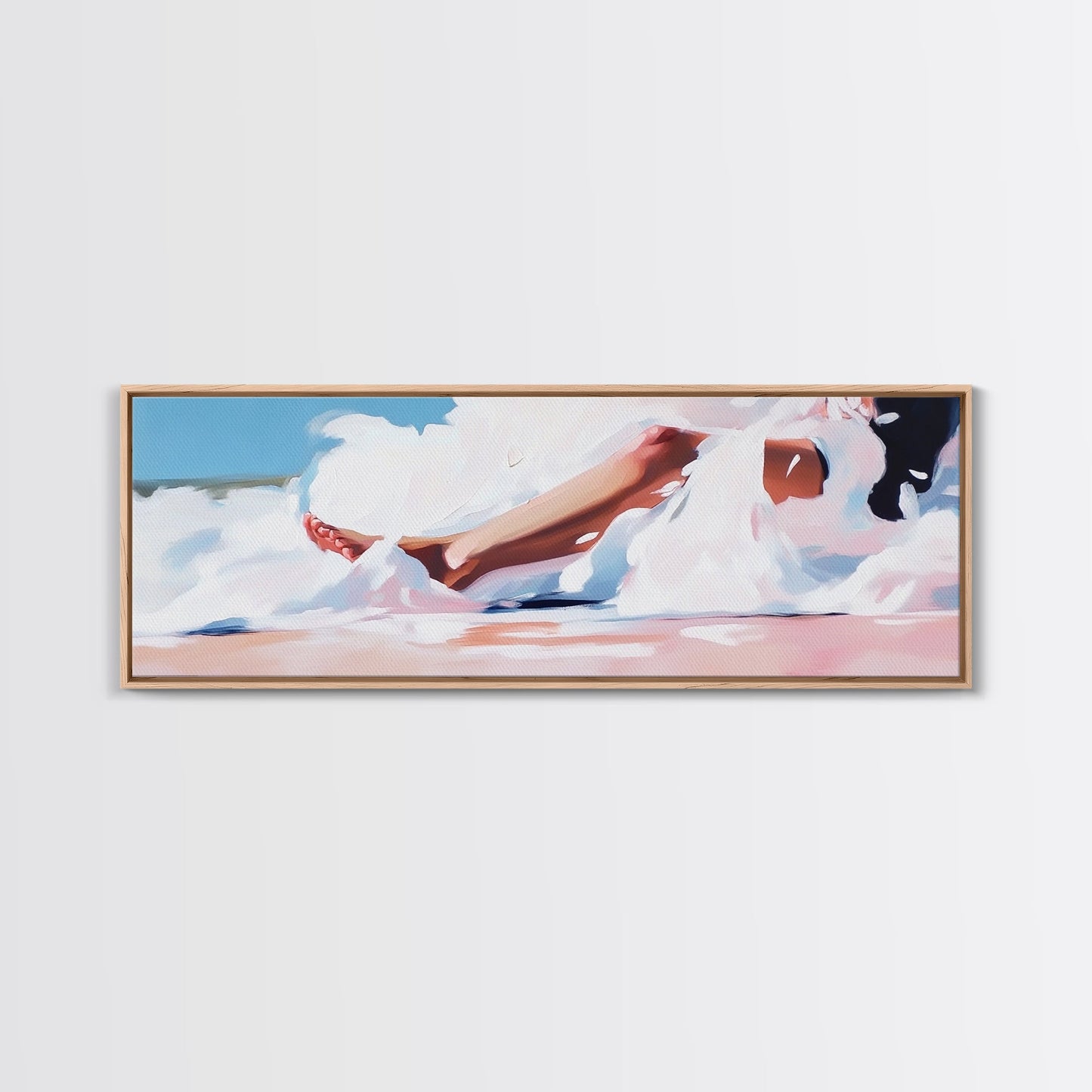 Ocean Waves, Soft Sand, Relaxing Beach, Canvas Print, Coastal Home Decor, Minimalist Seascape, Tranquil Wall Art, Bedroom Artwork