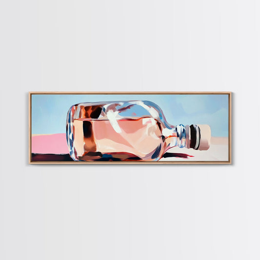 Whiskey Bottle, Bar Wall Art, Vintage Drink Print, Rustic Decor, Liquor Lover Gift, Classic Style, Kitchen Wall Art, Canvas Print