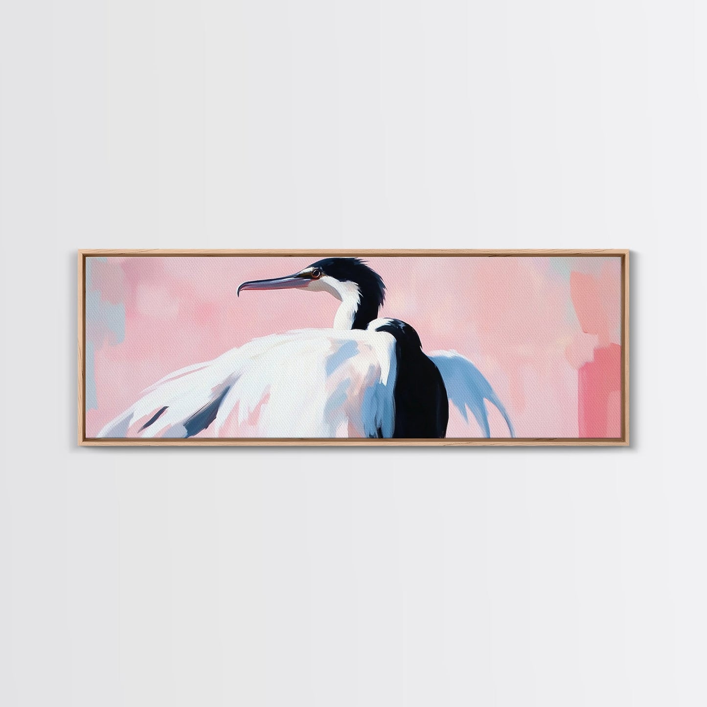 Graceful Heron, Coastal Bird Art, Minimalist Nature Decor, Canvas Print, Serene Wildlife, Living Room Wall Art, Boho Beach House