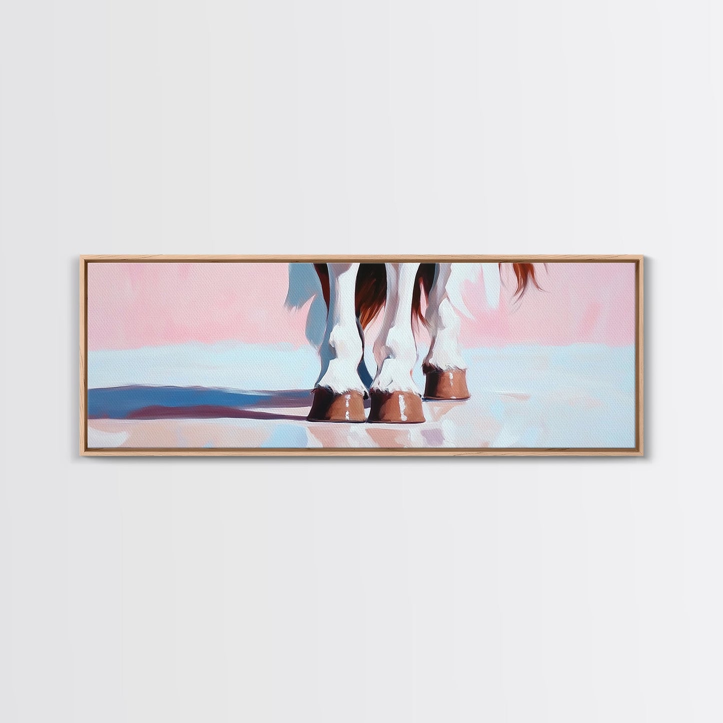 Horse Hooves, Western Equestrian Art, Rustic Farmhouse Decor, Framed Canvas Print, Country Style, Cowboy Aesthetic, Bedroom Wall Art