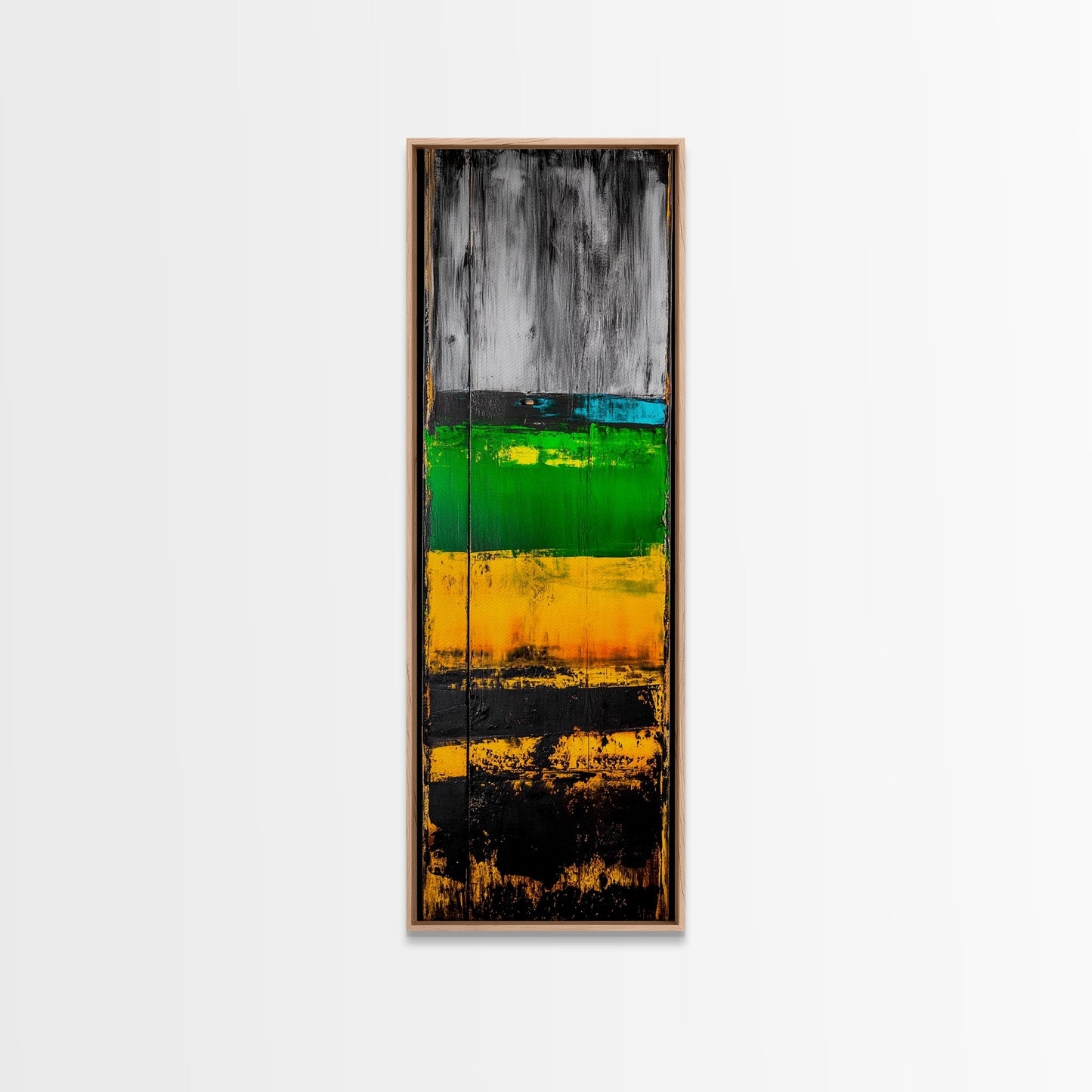 Rustic Abstract, Distressed Wood Texture Painting, Modern Farmhouse Wall Art, Framed Canvas Print, Industrial Decor, Neutral Artwork