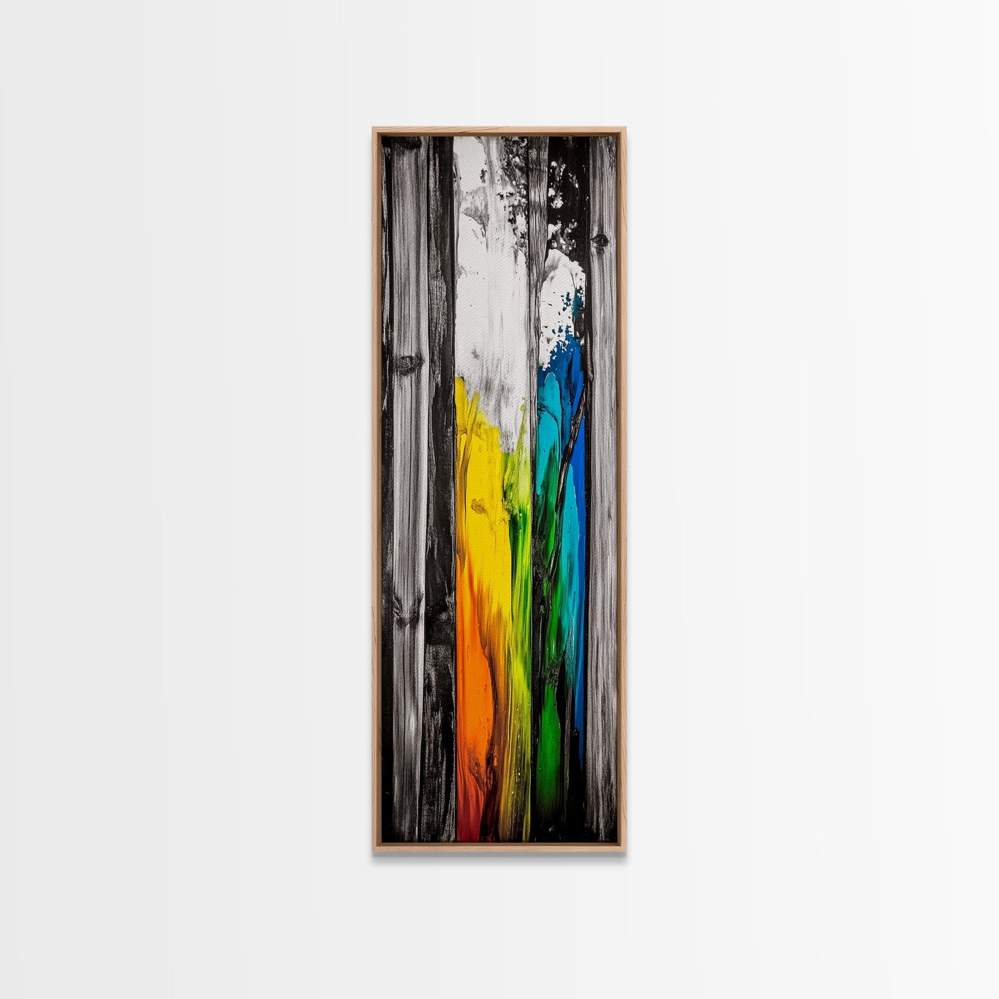 Rustic Wood, Vibrant Texture, Nature Inspired Art, Framed Canvas Print, Farmhouse Decor, Cozy Cabin Artwork, Statement Piece