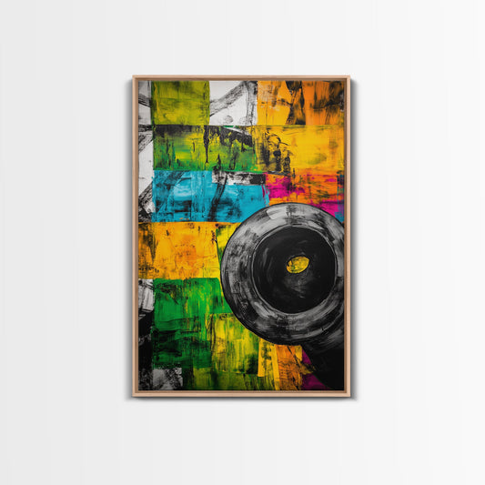 Abstract Color Blocks, modern abstract art, geometric wall art, vibrant home decor, bold color painting, framed canvas print, office art