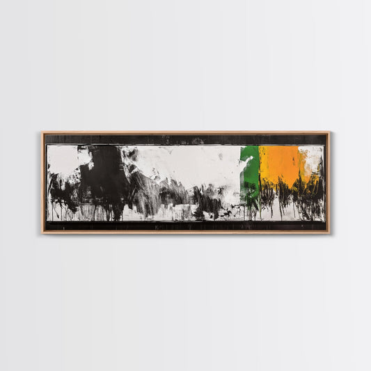 Minimalist Abstract, Black White Art, Modern Home Decor, Stylish Wall Art, Geometric Aesthetic, Framed Canvas Print, Contemporary Style