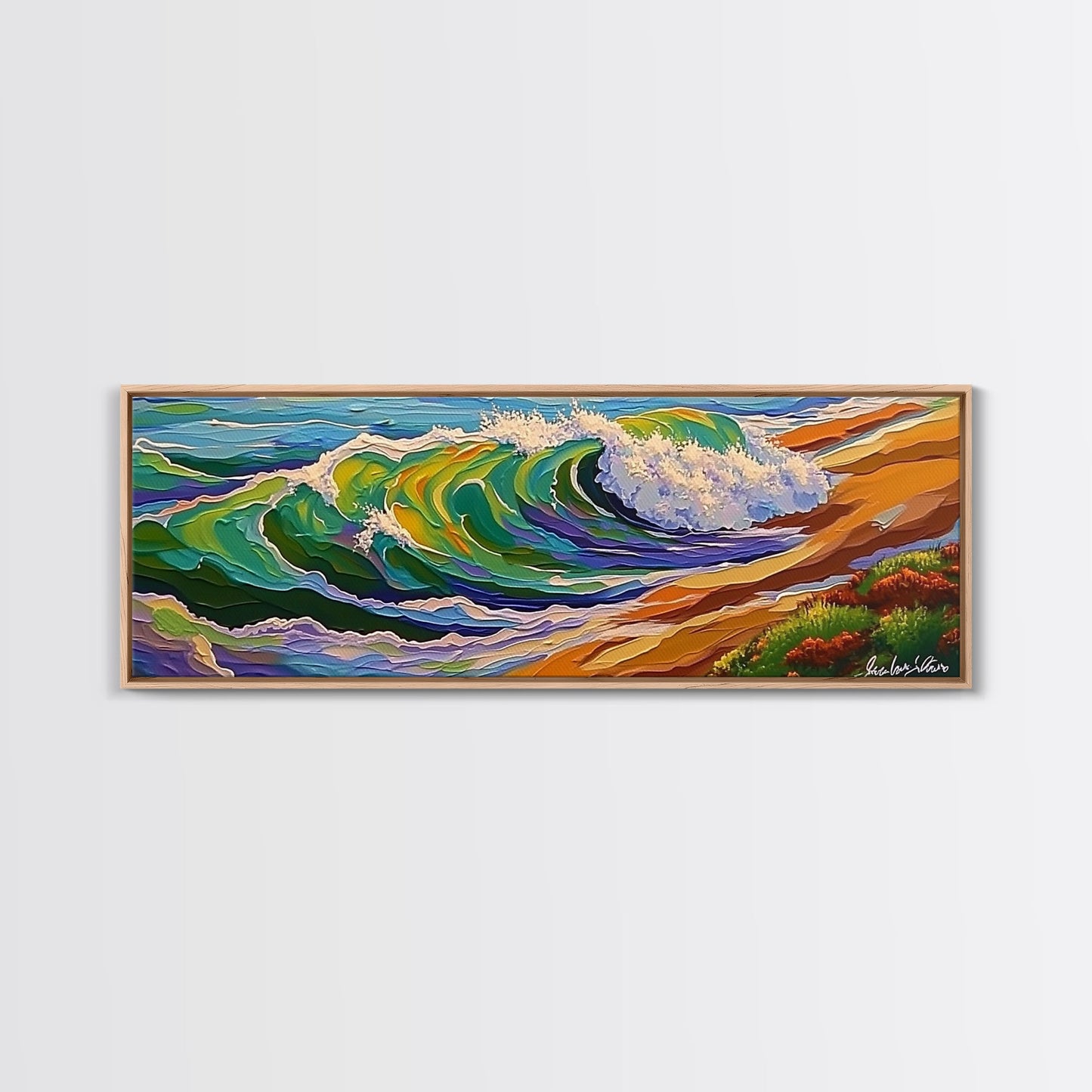 Ocean Wave, Coastal Vibes, Color Splash, Sea Breeze, Canvas Print, beach lover gift, surfing decor, beach house wall art