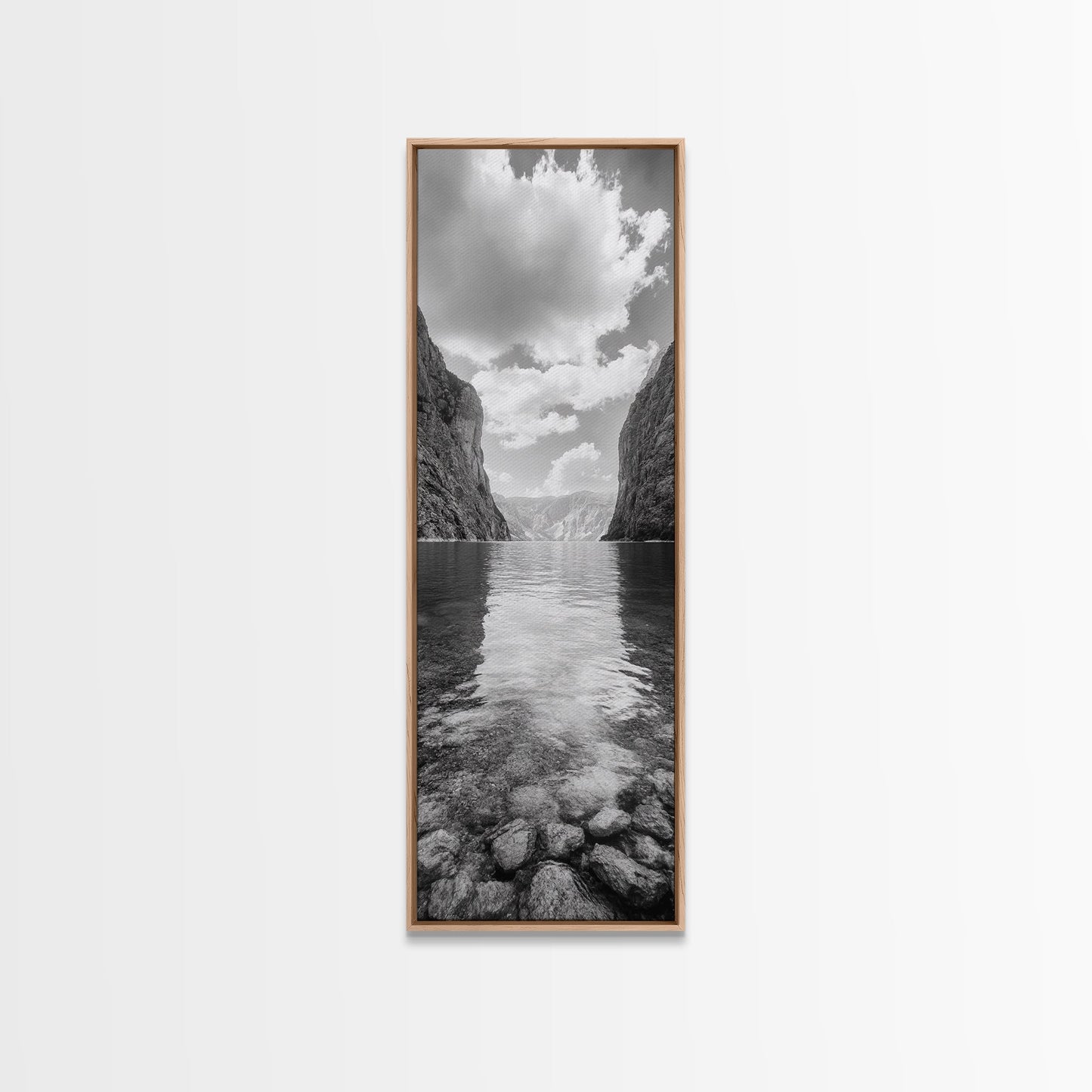 Canyon Lake, Majestic Water, Mountain Reflections, Nature Serenity, Minimalist Art, Canvas Print, Living Room Wall Art, Adventure Vibes