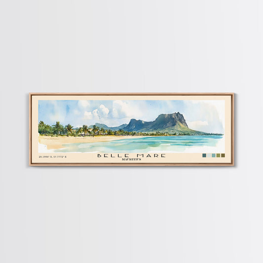 Belle Mare, Mauritius Watercolor Print, Vacation Gift, Mauritius Wall Art, Vacation Wall Art, Vacatation Memories, Beach Decor, Beach Or Lakehouse Art