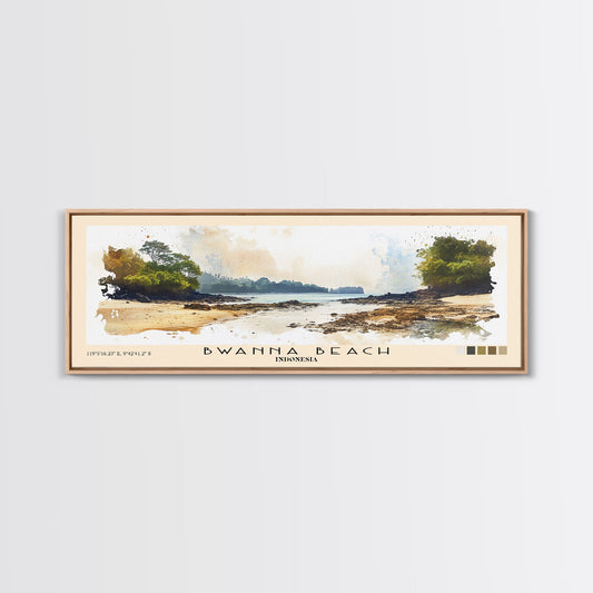 Bwanna Beach, Indonesia Watercolor Print, Vacation Gift, Indonesia Wall Art, Beach Painting, Beach Decor, Beach Or Lakehouse Art