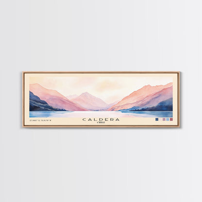 Caldera, Chile Watercolor Print, Vacation Gift, Chile Wall Art, Beach Painting, Beach Decor, Large Wall Art, Wood Frame Art