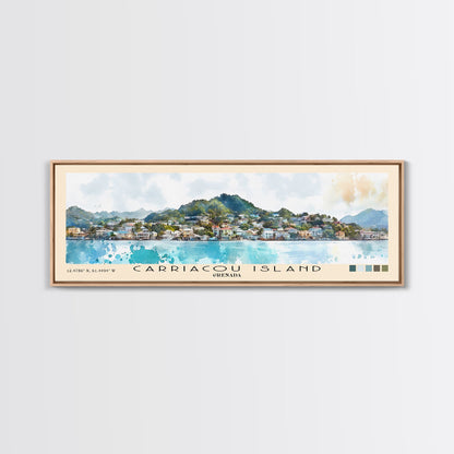 Carriacou Island, Grenada Watercolor Beach Print, Vacation Gift, Grenada Wall Art, Beach Painting, Beach Decor, Beach Painting
