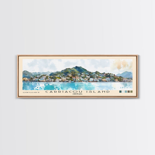 Carriacou Island, Grenada Watercolor Beach Print, Vacation Gift, Grenada Wall Art, Beach Painting, Beach Decor, Beach Painting