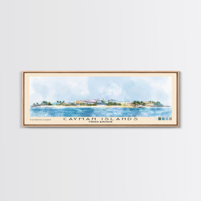 Cayman Islands, United Kingdom Watercolor Beach Print, Vacation Gift, United Kingdom Wall Art, Beach Painting, Beach Decor, Beach Painting