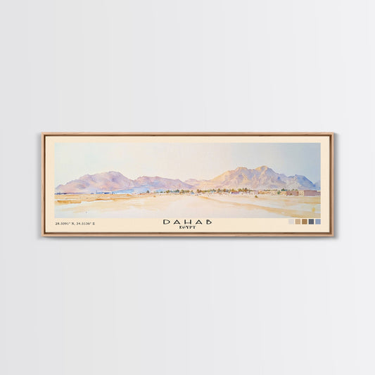 Dahab, Egypt Watercolor Print, Vacation Gift, Egypt Wall Art, Beach Painting, Beach Decor, Beach Or Lakehouse Art