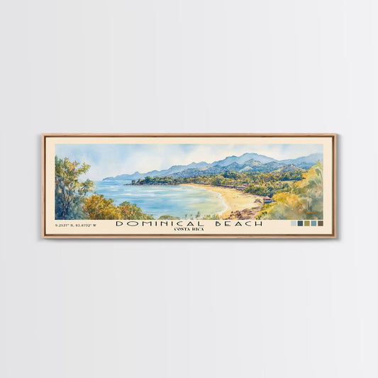 Dominical Beach, Costa Rica Watercolor Print, Vacation Gift, Costa Rica Wall Art, Beach Painting, Beach Decor, Beach Or Lakehouse Art
