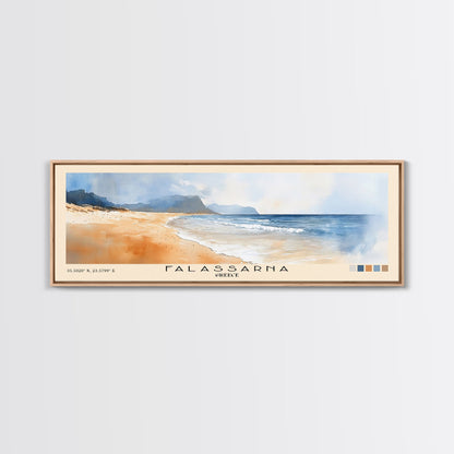 Falassarna, Greece Watercolor Beach Print, Vacation Gift, Greece Wall Art, Beach Painting, Beach Decor, Beach Painting