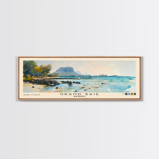Grand Baie, Mauritius Watercolor Print, Vacation Gift, Mauritius Wall Art, Vacation Wall Art, Vacatation Memories, Beach Decor, Beach Or Lakehouse Art