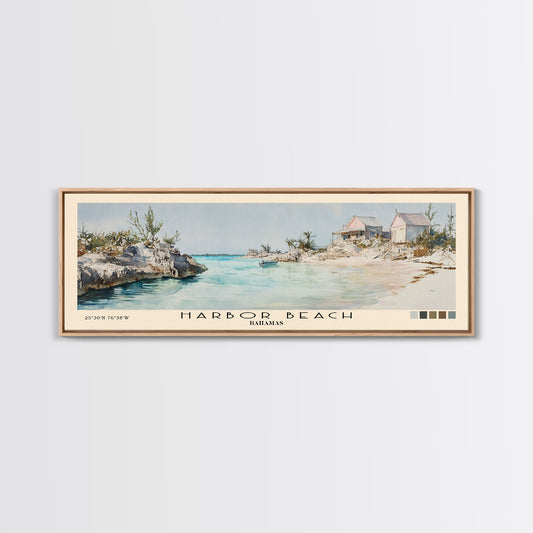 Harbor Beach, Bahamas Watercolor Beach Print, Vacation Gift, Bahamas Wall Art, Beach Painting, Beach Decor, Beach Painting