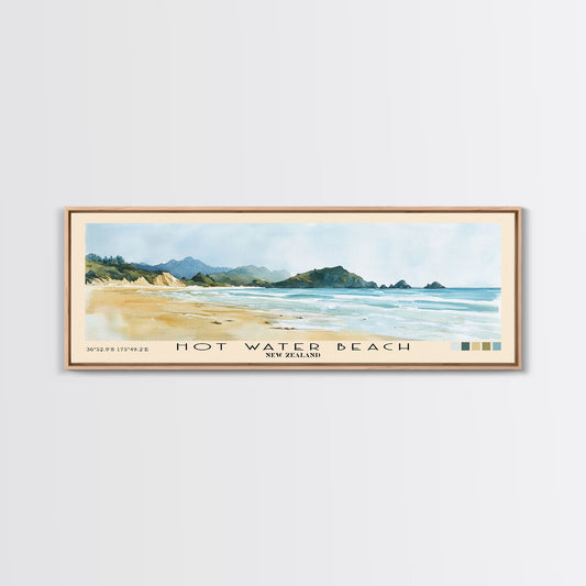 Hot Water Beach, New Zealand Watercolor Print, Vacation Gift, New Zealand Wall Art, Beach Painting, Beach Decor, Beach Or Lakehouse Art
