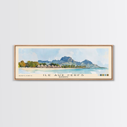 Ile aux Cerfs, Mauritius Watercolor Print, Vacation Gift, Mauritius Wall Art, Vacation Wall Art, Vacatation Memories, Beach Decor, Beach Or Lakehouse Art