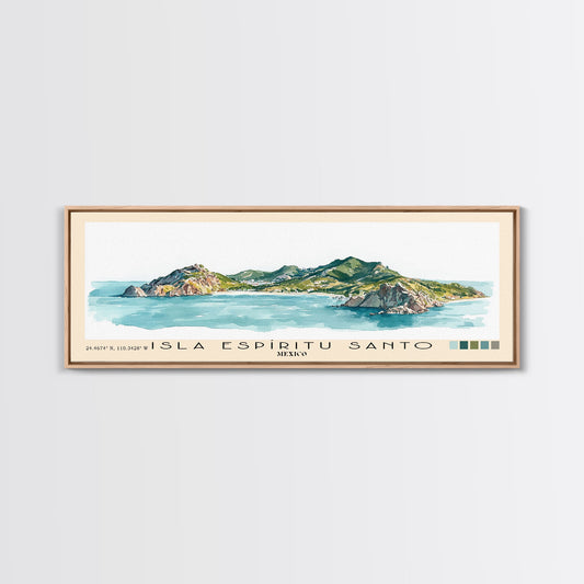 Isla Espíritu Santo, Mexico Watercolor Print, Vacation Gift, Mexico Wall Art, Vacation Wall Art, Vacatation Memories, Beach Decor, Beach Or Lakehouse Art
