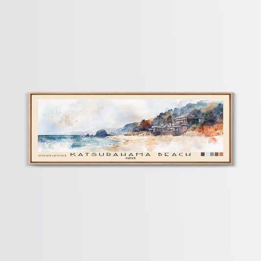 Katsurahama Beach, Japan Watercolor Print, Vacation Gift, Japan Wall Art, Vacation Wall Art, Vacatation Memories, Beach Decor, Beach Or Lakehouse Art