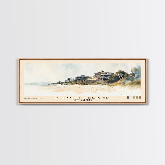 Kiawah Island, South Carolina Watercolor Print, Vacation Gift, South Carolina Wall Art, Beach Painting, Beach Decor, Large Wall Art, Wood Frame Art