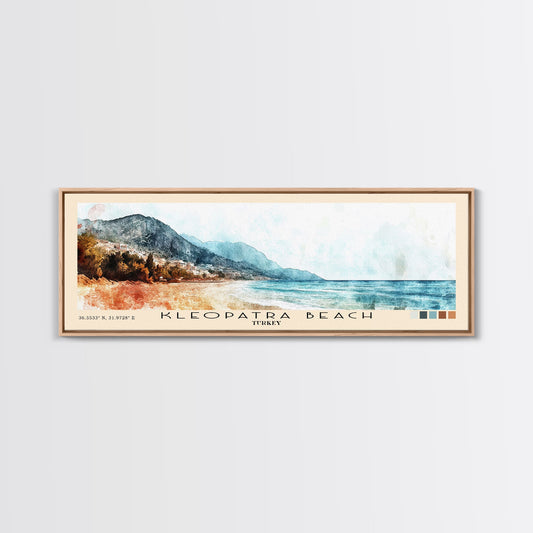 Kleopatra Beach, Turkey Watercolor Print, Vacation Gift, Turkey Wall Art, Vacation Wall Art, Vacatation Memories, Beach Decor, Beach Or Lakehouse Art