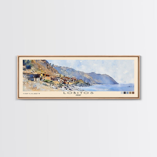 Lobitos, Peru Watercolor Print, Vacation Gift, Peru Wall Art, Vacation Wall Art, Vacatation Memories, Beach Decor, Beach Or Lakehouse Art